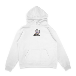 Sweat capuche blanc brode Killua Hunter x Hunter