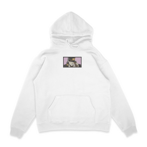 Sweat capuche blanc brode Portrait Jotaro Kujo JoJo s Bizarre Adventure