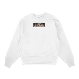Sweatshirt blanc brode Eren Eyes L'attaque des Titans