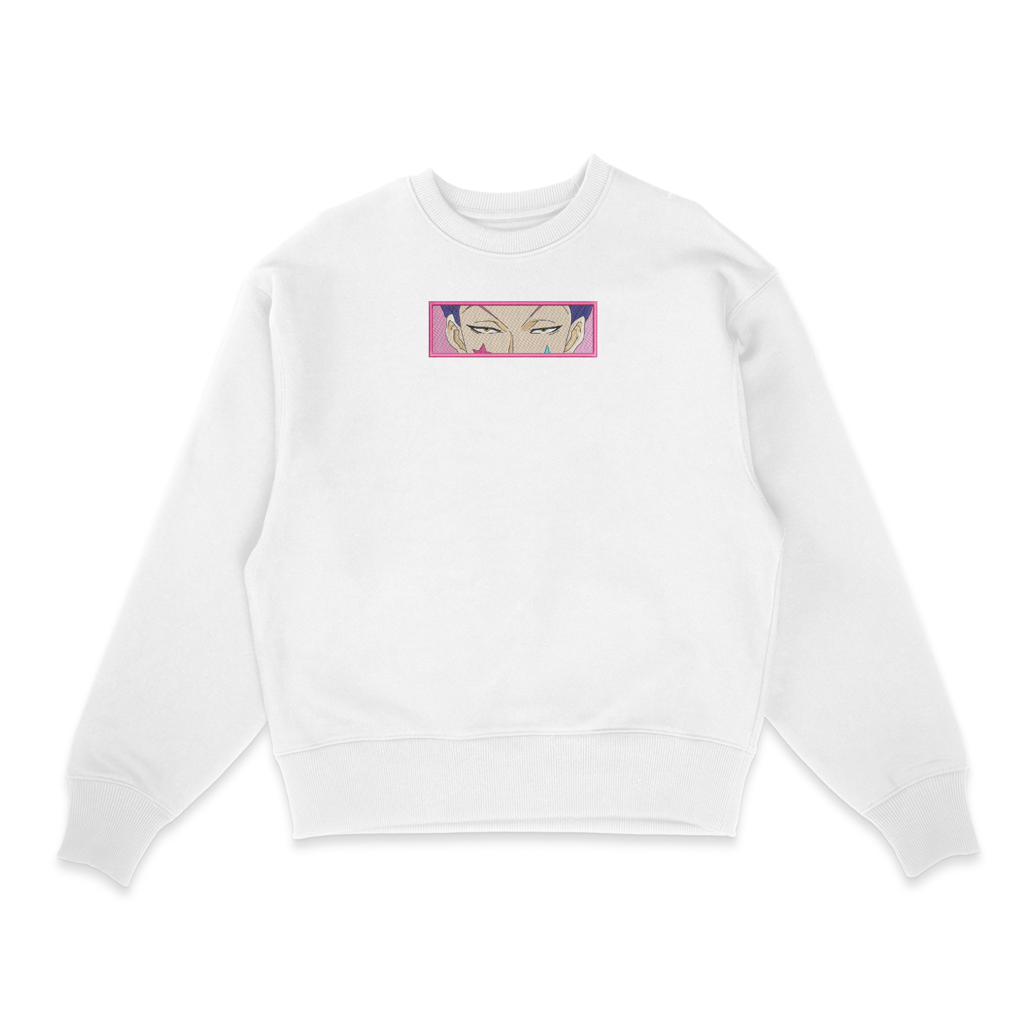 Sweatshirt blanc brode Hisoka Eyes Hunter × Hunter