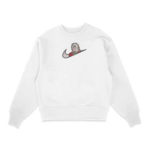 Sweatshirt blanc brode Jiraya Naruto nike sowelldesign