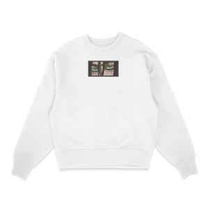 Sweatshirt blanc brode Portrait Eren L'attaque des Titans