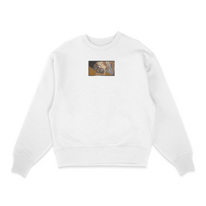 Sweatshirt blanc brode Portrait Gon Hunter × Hunter