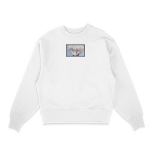 Sweatshirt blanc brode Portrait Killua Hunter × Hunter