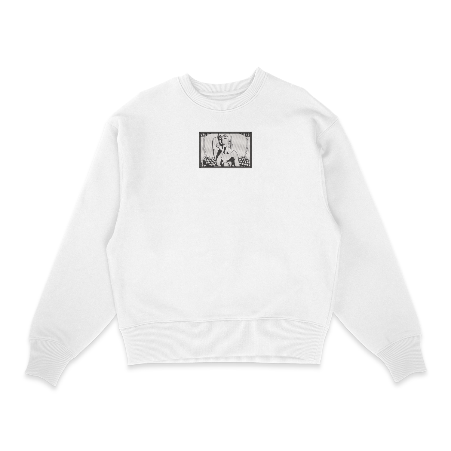 Sweatshirt blanc brode Portrait Onizuka 2 GTO