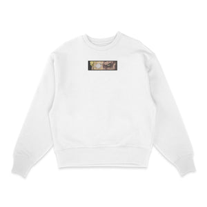 Sweatshirt blanc brode Sieg Eyes L'attaque des Titans