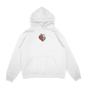 Sweat capuche blanc unisexe brodé avec un design inspiré de Trafalgar D. Water Law (One Piece), style anime japonais tendance