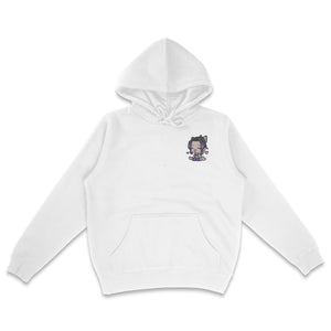 sweat a capuche blanc brode matching shinobu demon slayer