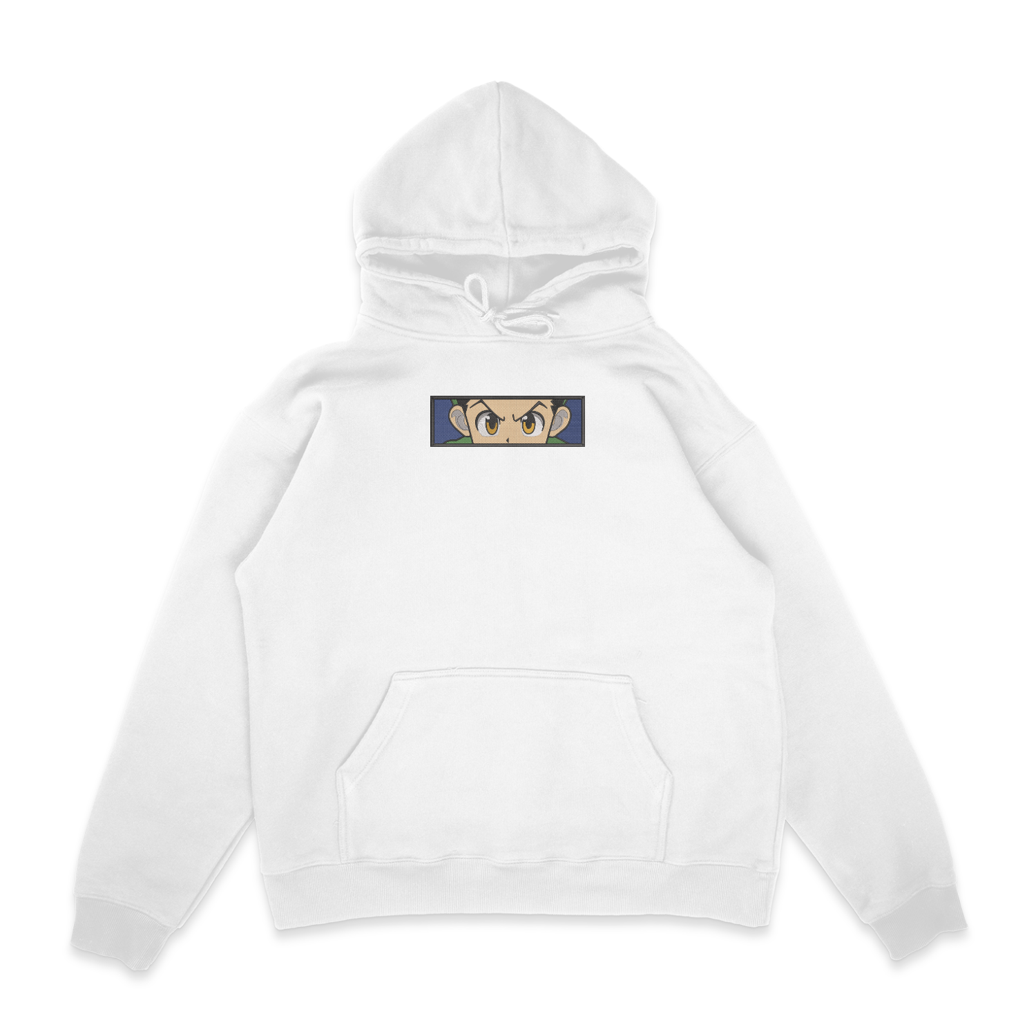 Sweat capuche blanc brode Gon Eyes Hunter × Hunter