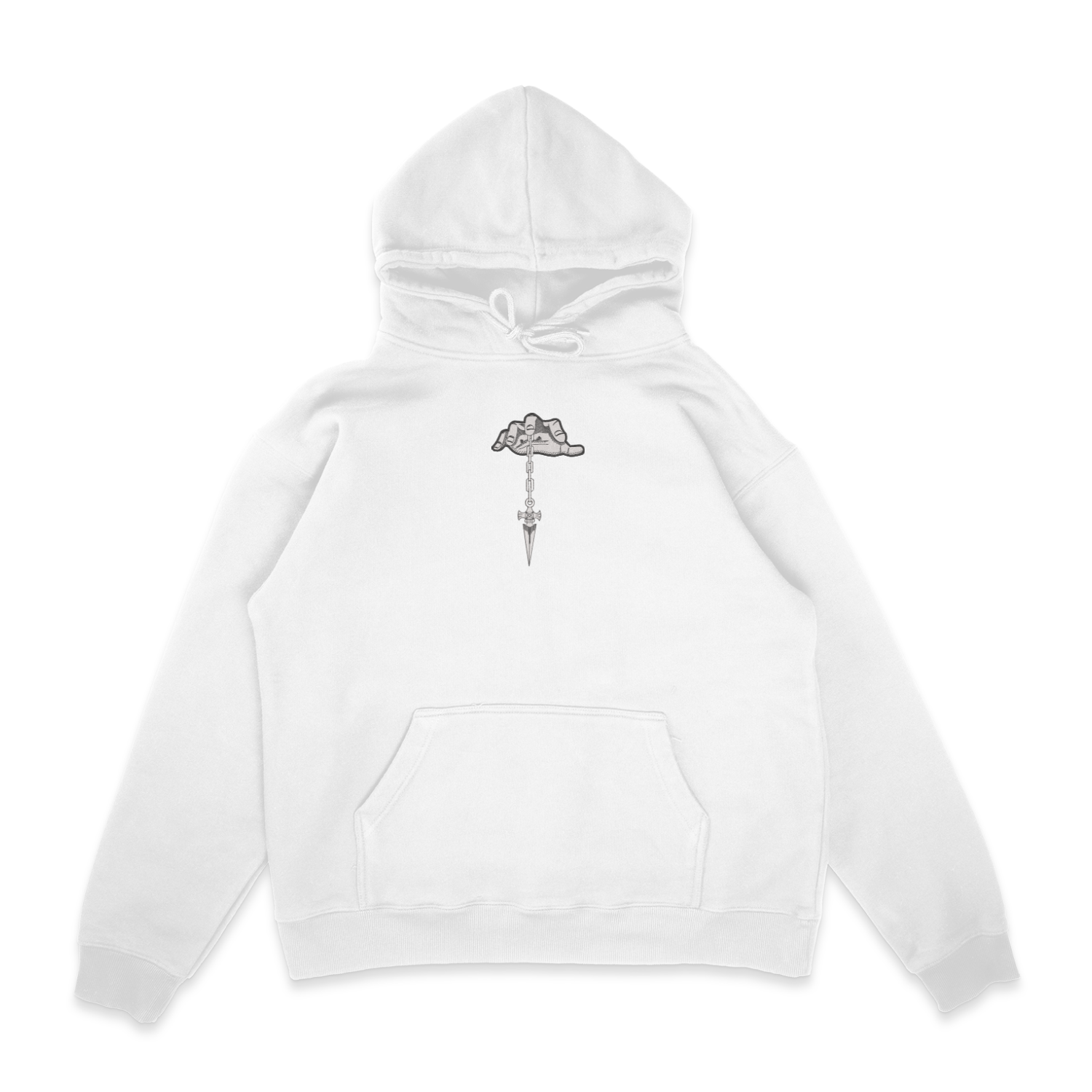 Sweat capuche blanc brode Kurapika Chain Hunter × Hunter