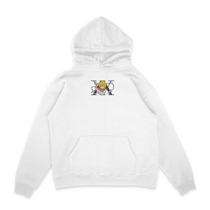Sweat capuche blanc brode Kurapika Hunter × Hunter
