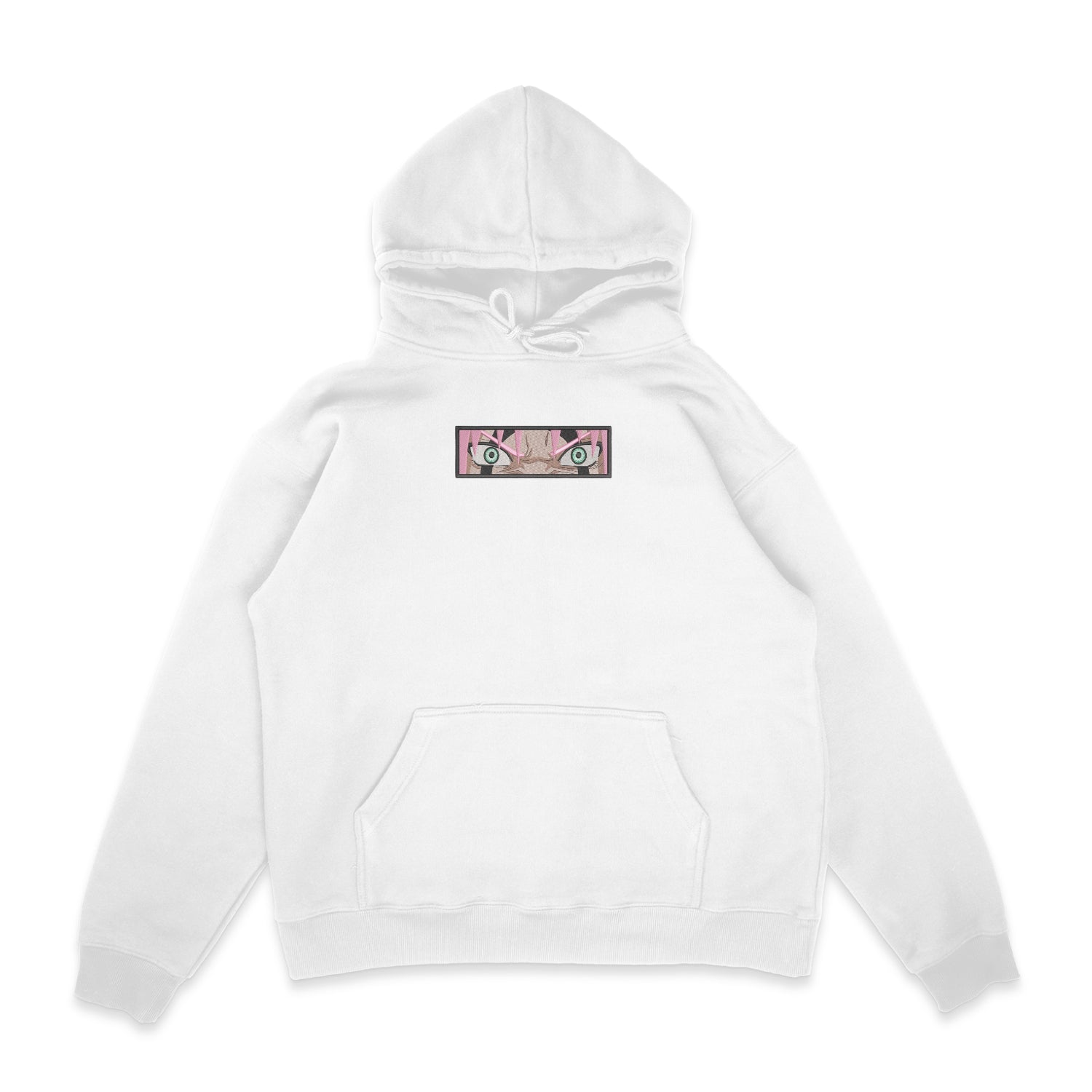 Sweat capuche blanc brode Sakura Haruno Naruto Sowelldesign