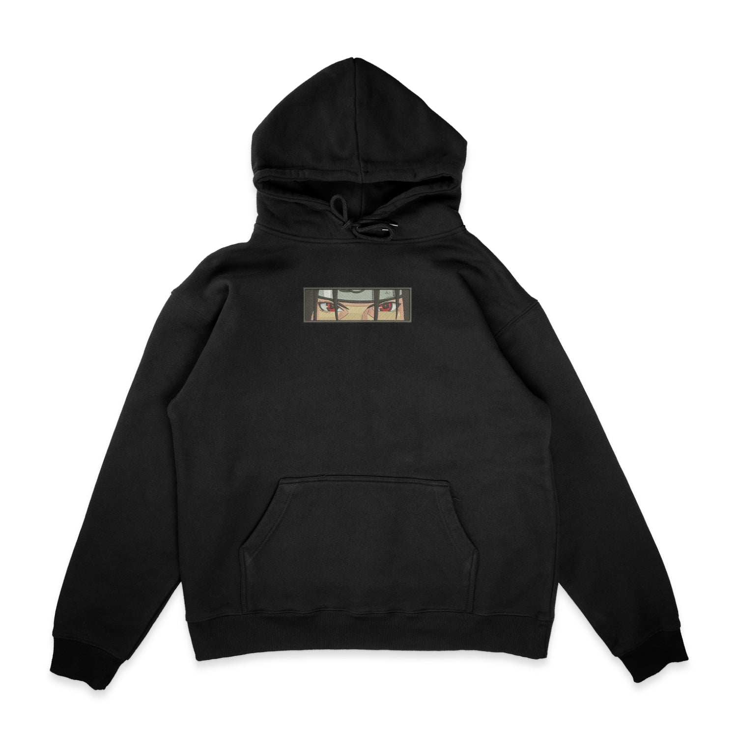 Sweat capuche noir brode Itachi Uchiwa Eyes Naruto