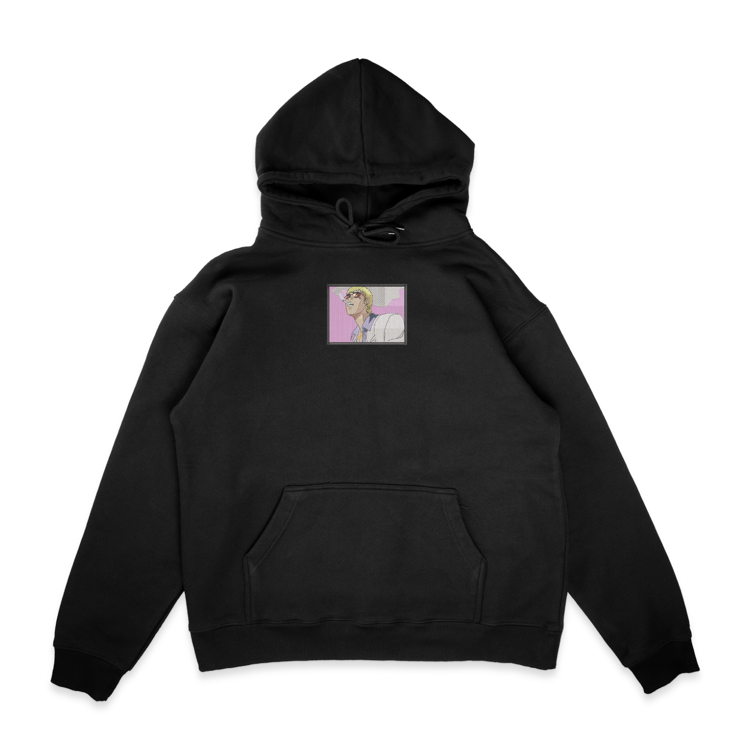 Sweat capuche noir brode Portrait Onizuka GTO