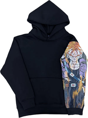 Sweat capuche noir trunks jacquard dragon ball z 