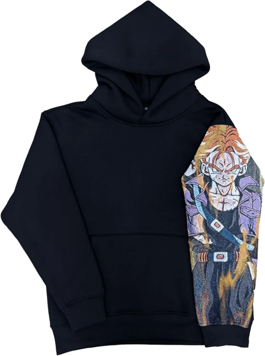 Sweat capuche noir trunks jacquard dragon ball z 