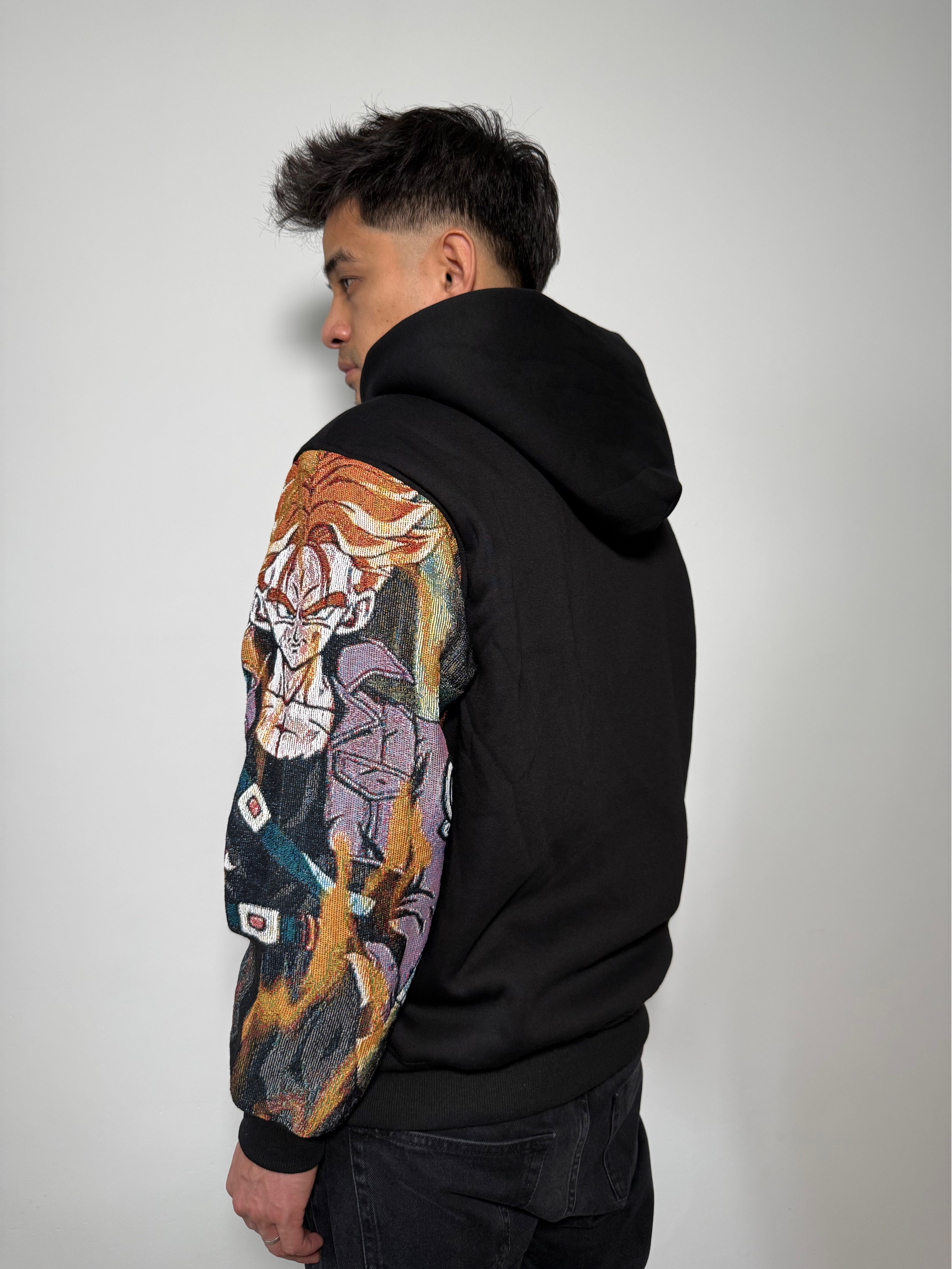 Sweat capuche noir trunks jacquard dragon ball z 2