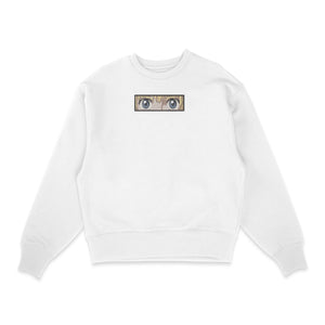 Sweatshirt blanc brode Armin Eyes L'attaque des Titans