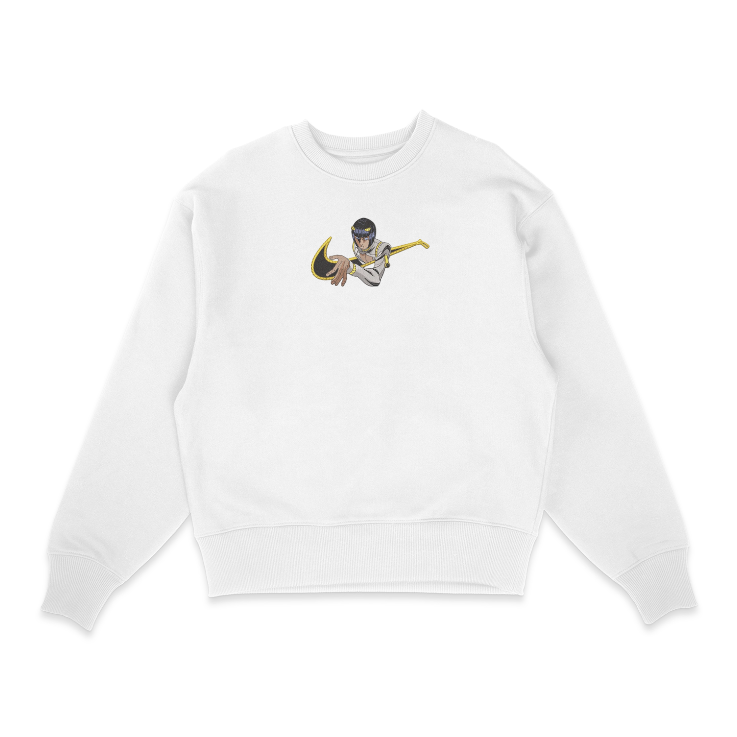 Sweatshirt blanc brode Bruno Bucciarati JoJo s Bizarre Adventure