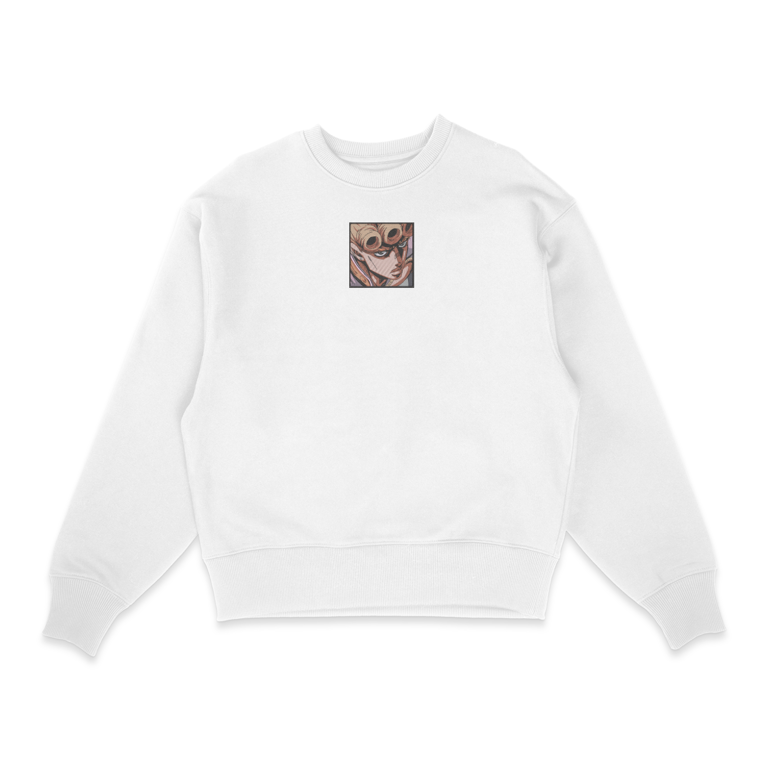 Sweatshirt blanc brode Giorno Giovanna Box JoJo s Bizarre Adventure
