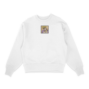 Sweatshirt blanc brode Giorno Giovanna JoJo s Bizarre Adventure