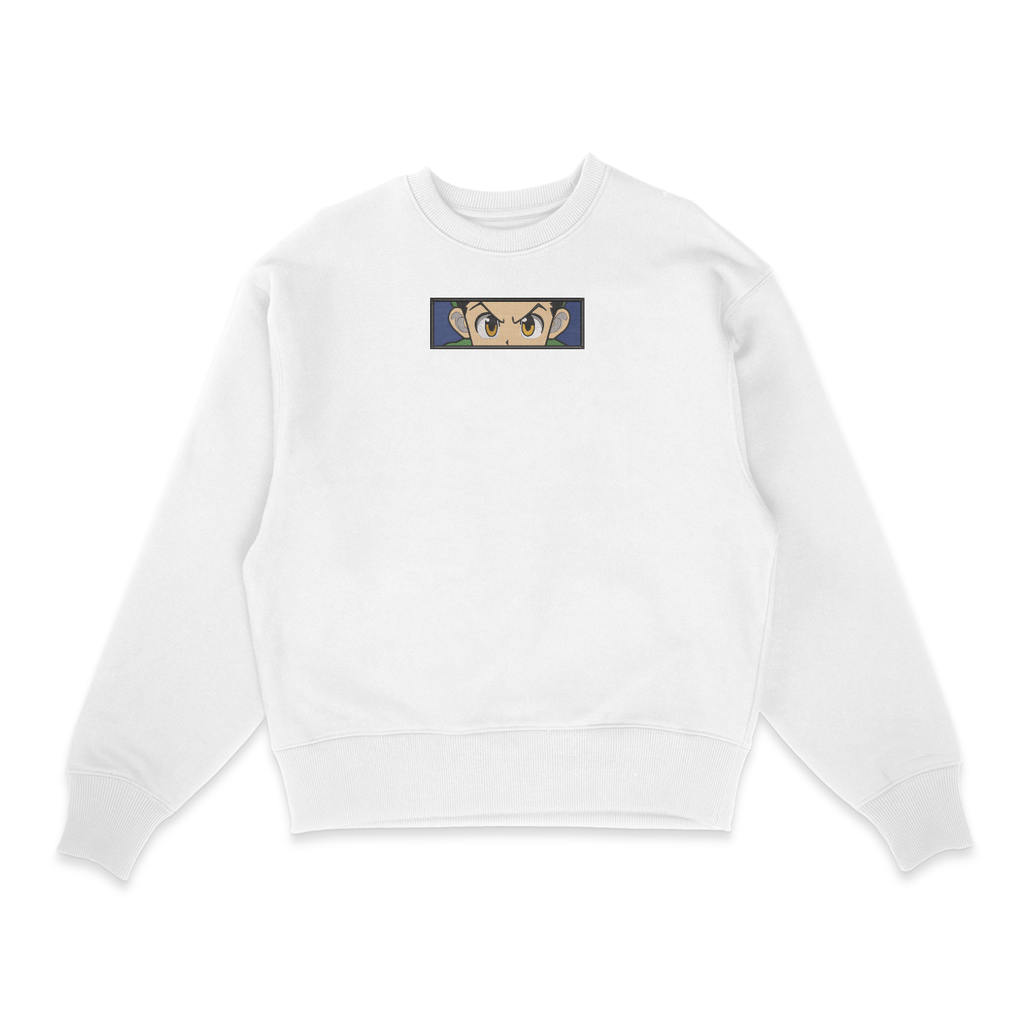 Sweatshirt blanc brode Gon Eyes Hunter × Hunter
