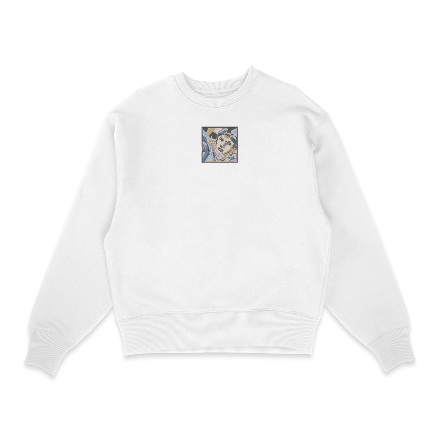 Sweatshirt blanc brode Johnny Joestar Box JoJo s Bizarre Adventure