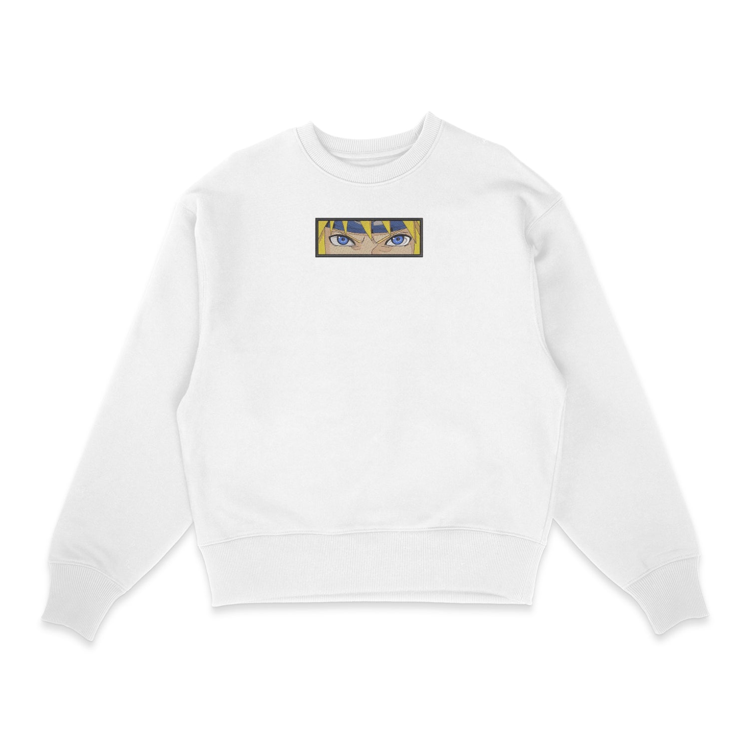 Sweatshirt blanc brode Minato Namikaze Eyes Naruto