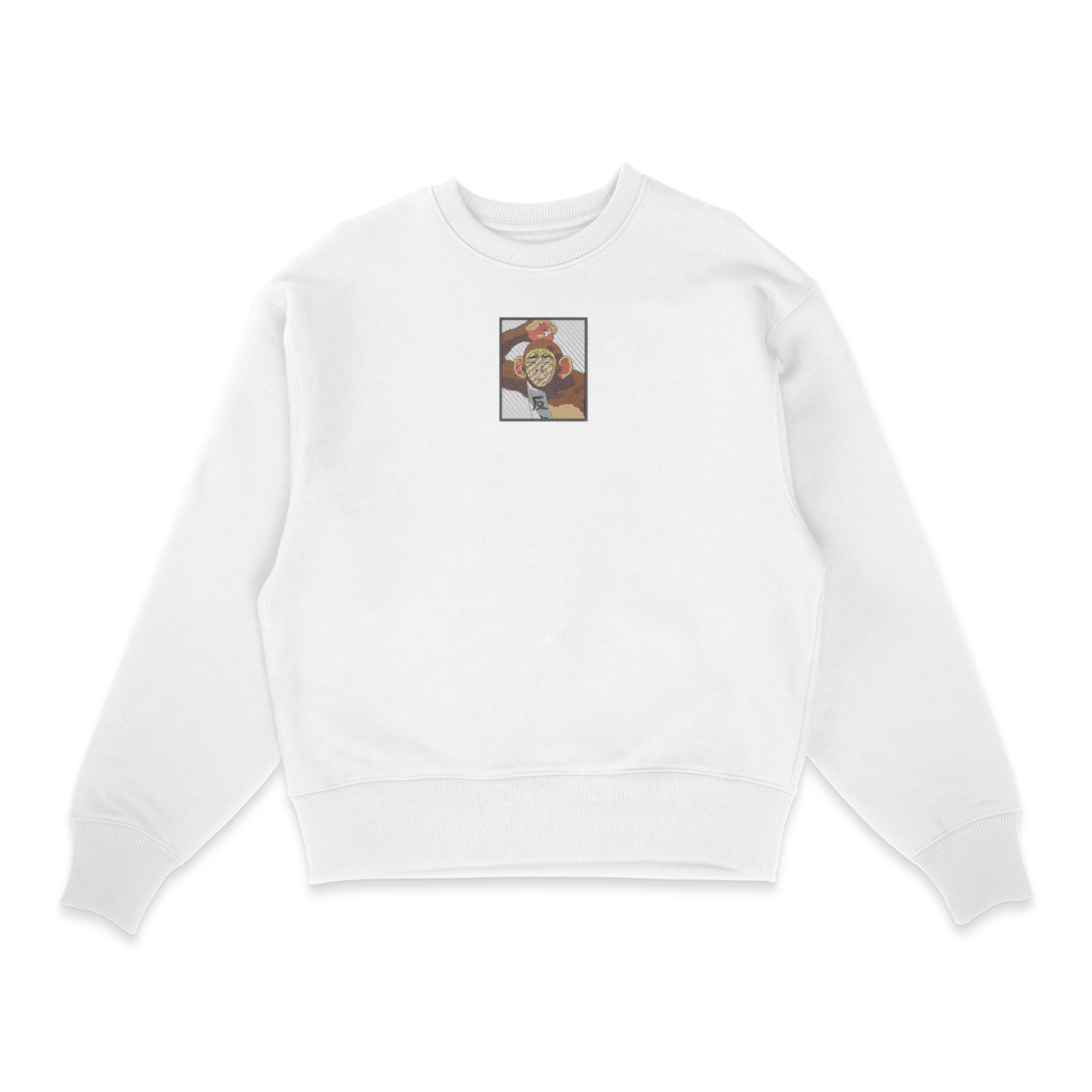 Sweatshirt blanc brode Monkey Onizuka GTO