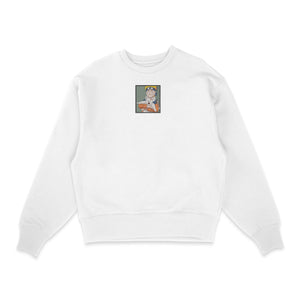 Sweatshirt blanc brode Naruto Cat Naruto