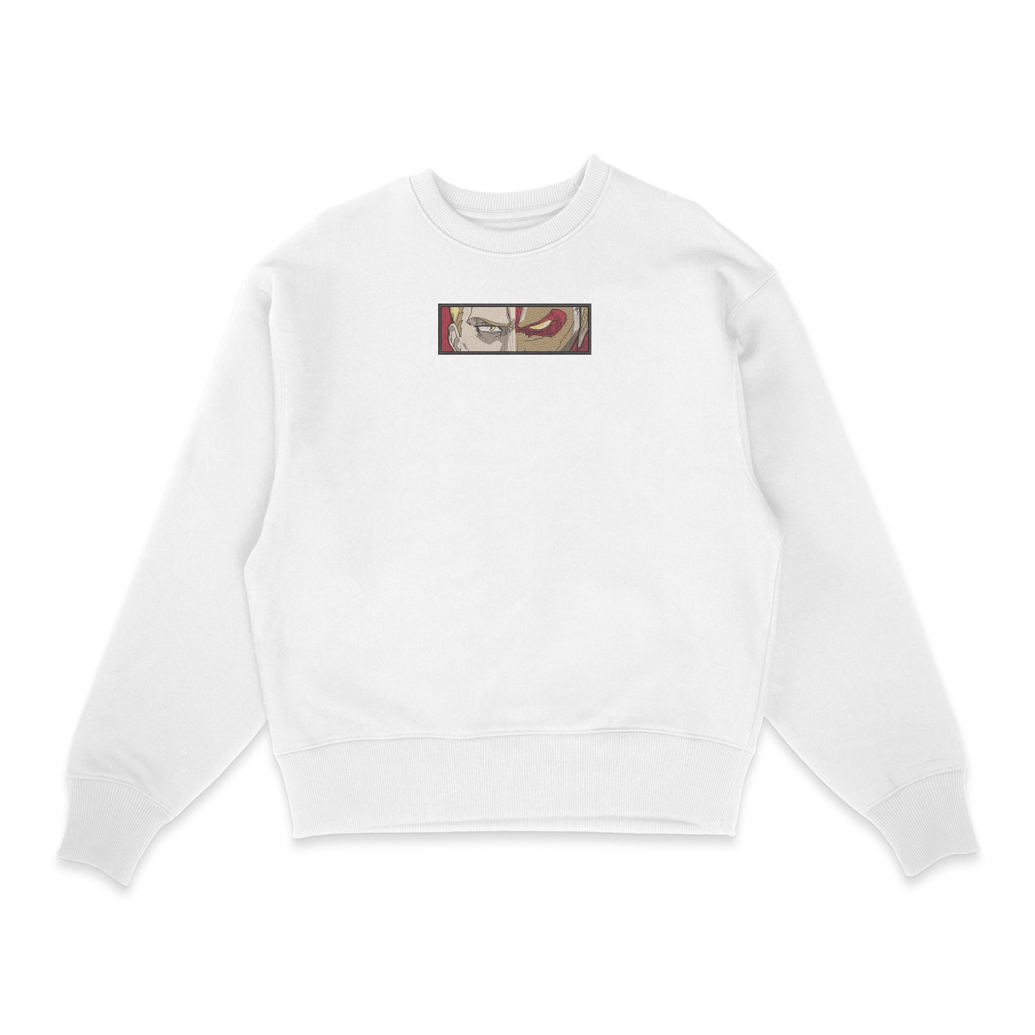 Sweatshirt blanc brode Reiner Eyes L'attaque des Titans