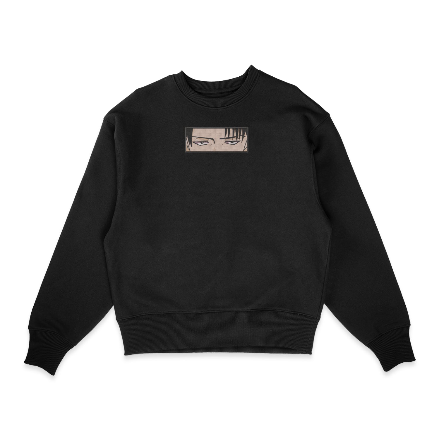 Sweatshirt noir brode Livai Eyes L'attaque des Titans