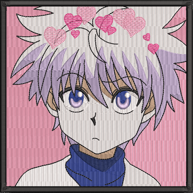 Portrait Killua Zoldyck Love | Hunter x Hunter | Hoodie/Sweat brodé - Sowelldesign