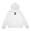 Sweat capuche blanc unisexe brodé avec un design inspiré de Don Quijote doflamingo (One Piece), style anime japonais tendance