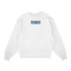 Sweat col rond blanc unisexe brodé avec un design inspiré de jinbe (One Piece), style anime japonais tendance