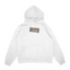 Sweat capuche blanc unisexe brodé avec un design inspiré de luffy gear 5 (One Piece), style anime japonais tendance