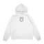Sweat capuche blanc unisexe brodé avec un design inspiré de Trafalgar (One Piece), style anime japonais tendance