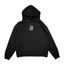Sweat capuche noir unisexe brodé avec un design inspiré de Don Quijote doflamingo (One Piece), style anime japonais tendance