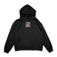 Sweat capuche noir unisexe brodé avec un design inspiré de Gold Roger (One Piece), style anime japonais tendance