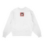 Sweat col rond blanc unisexe brodé avec un design inspiré de barbe blanche (One Piece), style anime japonais tendance