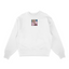 Sweat sweat col rond blanc unisexe brodé avec un design inspiré de Doflamingo (One Piece), style anime japonais tendance