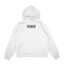 Sweat capuche blanc unisexe brodé avec un design inspiré de jinbe (One Piece), style anime japonais tendance