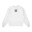 Sweat sweat col rond blanc unisexe brodé avec un design inspiré de luffy gear 5 (One Piece), style anime japonais tendance