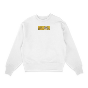 Sweat sweat col rond blanc unisexe brodé avec un design inspiré de sanji Vinsmoke (One Piece), style anime japonais tendance