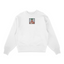 Sweat col rond blanc unisexe brodé avec un design inspiré de zoro roronoa (One Piece), style anime japonais tendance