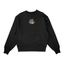 Sweat col rond noir unisexe brodé avec un design inspiré de luffy fruit (One Piece), style anime japonais tendance