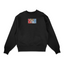 Sweat col rond noir unisexe brodé avec un design inspiré de Luffy (One Piece), style anime japonais tendance